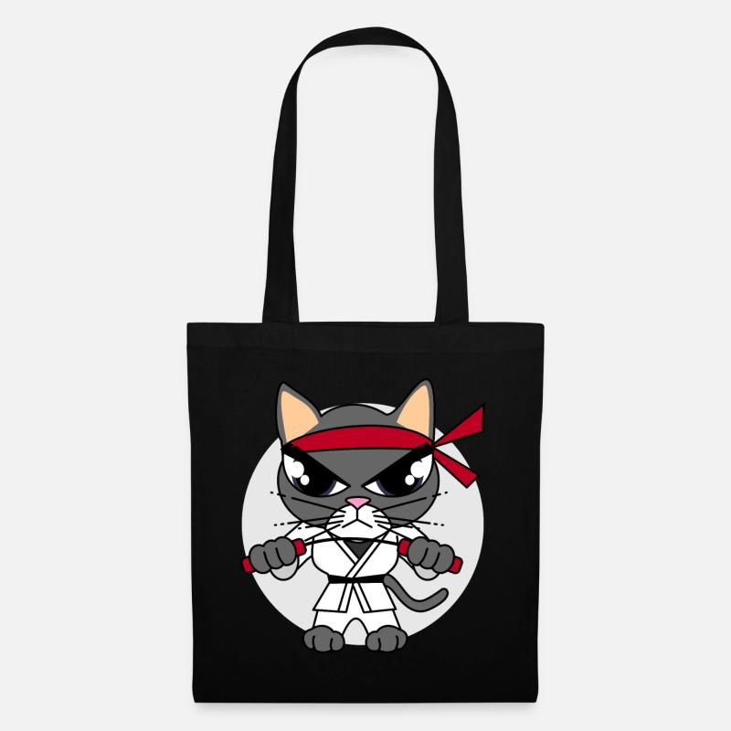 Karate Cat - Tote Bag - black