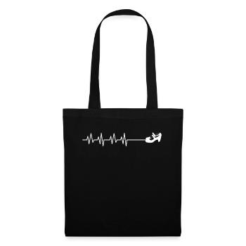 Heartbeat Heartline Fréquence cardiaque Tap Dance - Sac en tissu - noir - Devant