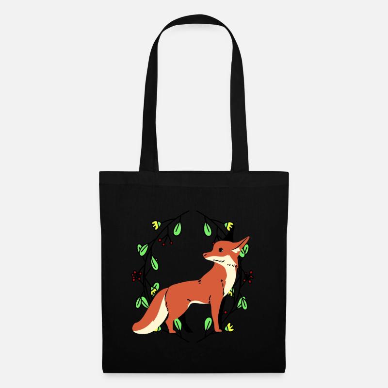 Spring Wilderness Nature Fox Forest Animals Child Foxes - Tote Bag - black