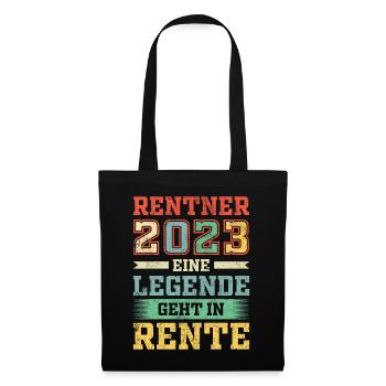 Rentner 2023 | Eine Legende geht in Rente - Stoffbeutel - Schwarz - Vorne