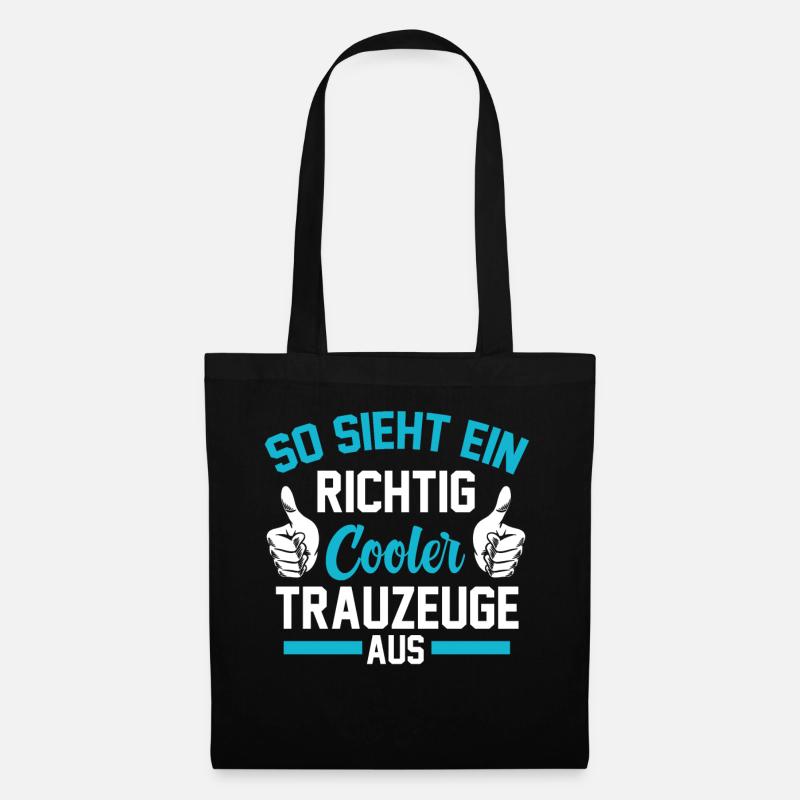 Cooler Trauzeuge - Stoffbeutel - Schwarz