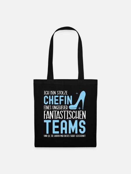 Ich Bin Stolze Chefin Eines Ungeheuer - Stoffbeutel - Schwarz