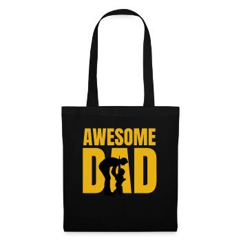 AWESOME DAD! Dad's Day Best Dad in the World - Tote Bag - black - Front