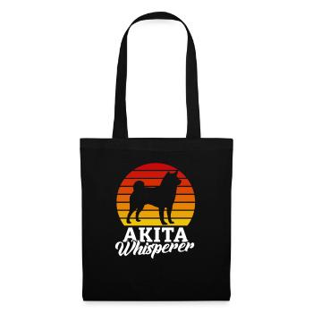 Akita Inu Shiba Inu Cadeau pour chien japonais - Sac en tissu - noir - Devant