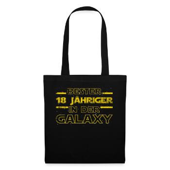 18 Geburtstag lustiges Galaxy Sprüche Geschenk - Stoffbeutel - Schwarz - Vorne
