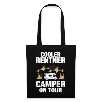 Cooler Rentner Wohnmobil Rente Camper Opa Geschenk - Stoffbeutel - Schwarz - Vorne