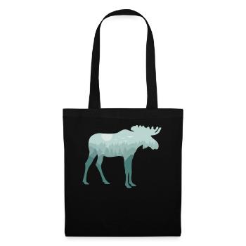 Elk Deer Forest Natural Landscape Gift - Tote Bag - black - Front