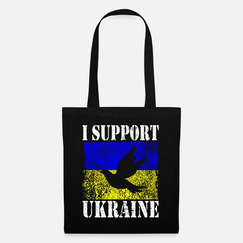 I SUPPORT UKRAINE SUPPORT UKRAINE - Tote Bag - black