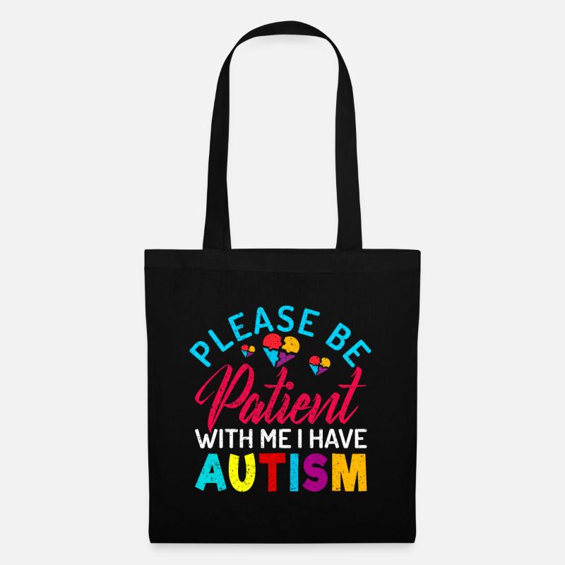 Autisme - Sac en tissu - noir