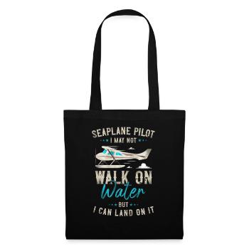 Pilote d’avion Hydravion vintage - Sac en tissu - noir - Devant