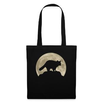 Raton laveur Lune Forêt Animaux Animal Lover Cadeau - Sac en tissu - noir - Devant