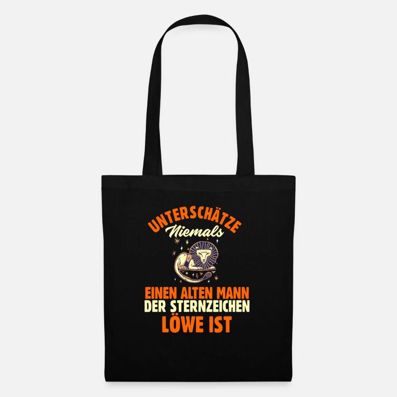 Sternzeichen Löwe - Stoffbeutel - Schwarz