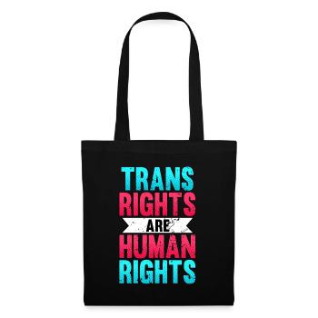 Les droits des personnes trans sont le mois de la fierté LGBT des droits de la personne - Sac en tissu - noir - Devant