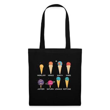 Crème glacée du système solaire - Sac en tissu - noir - Devant