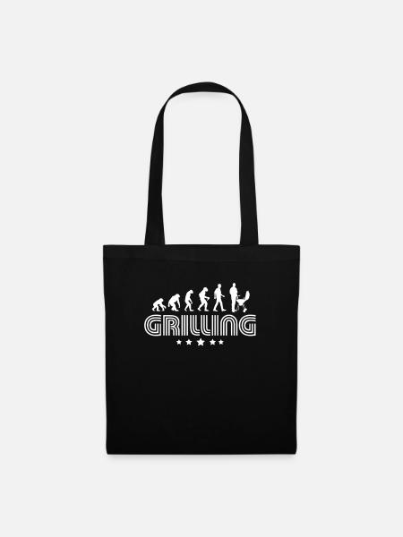 Evolution Of Grilling - Stoffbeutel - Schwarz