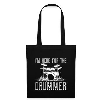 Je suis là pour le batteur - Sac en tissu - noir - Devant