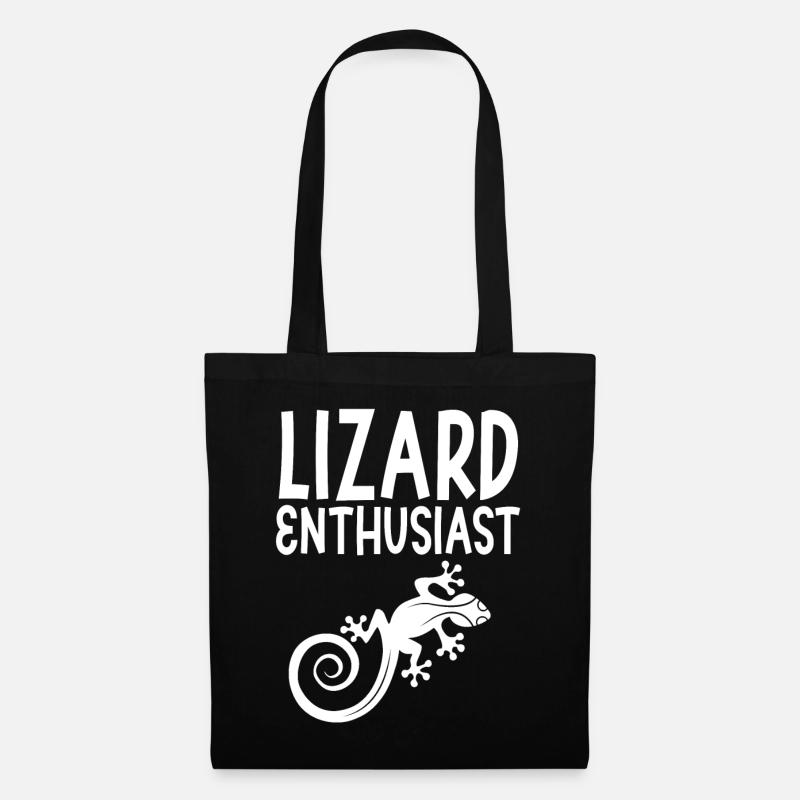 Eidechsen Enthusiast Reptil Lizard Eidechse - Stoffbeutel - Schwarz