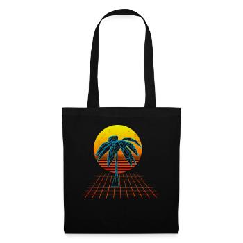 Vaporwave Sun Palm - Tote Bag - black - Front