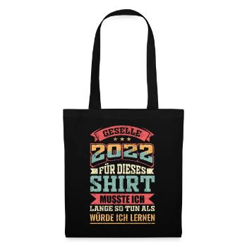 Geselle Abschlussprüfung Retro Geschenk - Stoffbeutel - Schwarz - Vorne