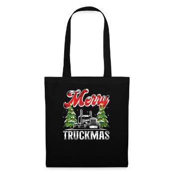 Trucker Truck Driver Christmas Pun - Stoffbeutel - Schwarz - Vorne