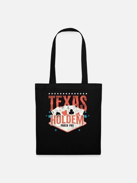 Poker Vintage Texas Holdem Poker - Sac en tissu - noir