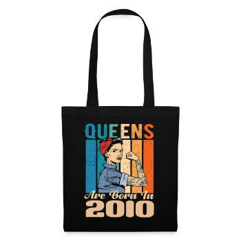 Les reines sont nées en 2010 - Sac en tissu - noir - Devant