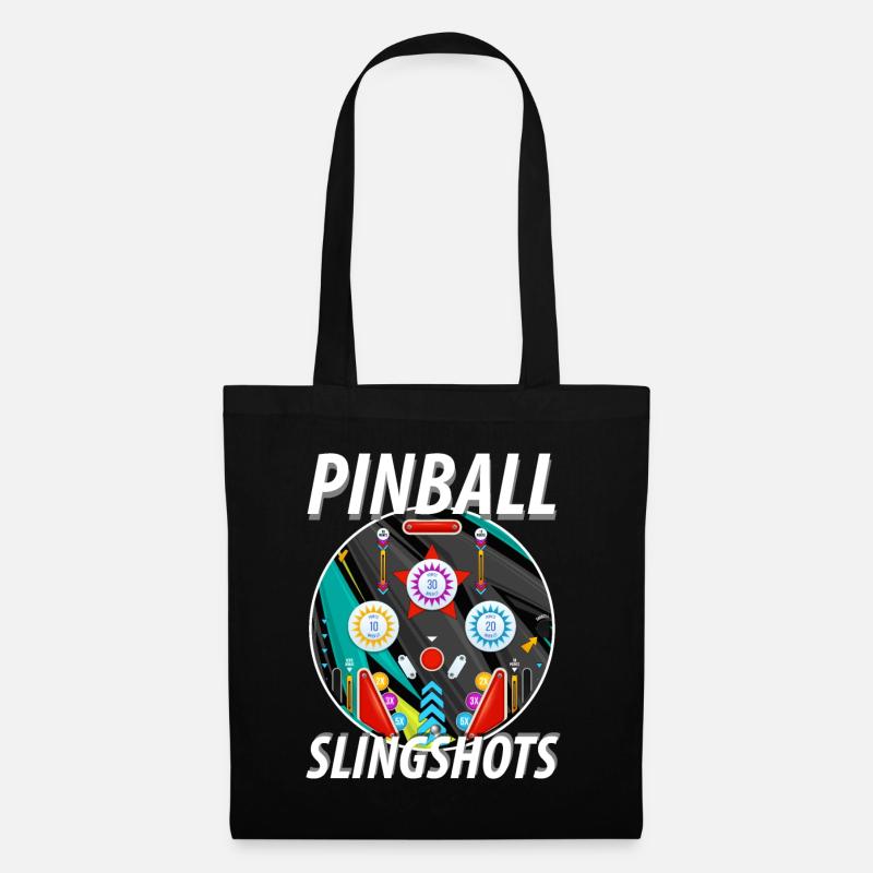 Pinball Slingshots Pinball Machine - Tote Bag - black