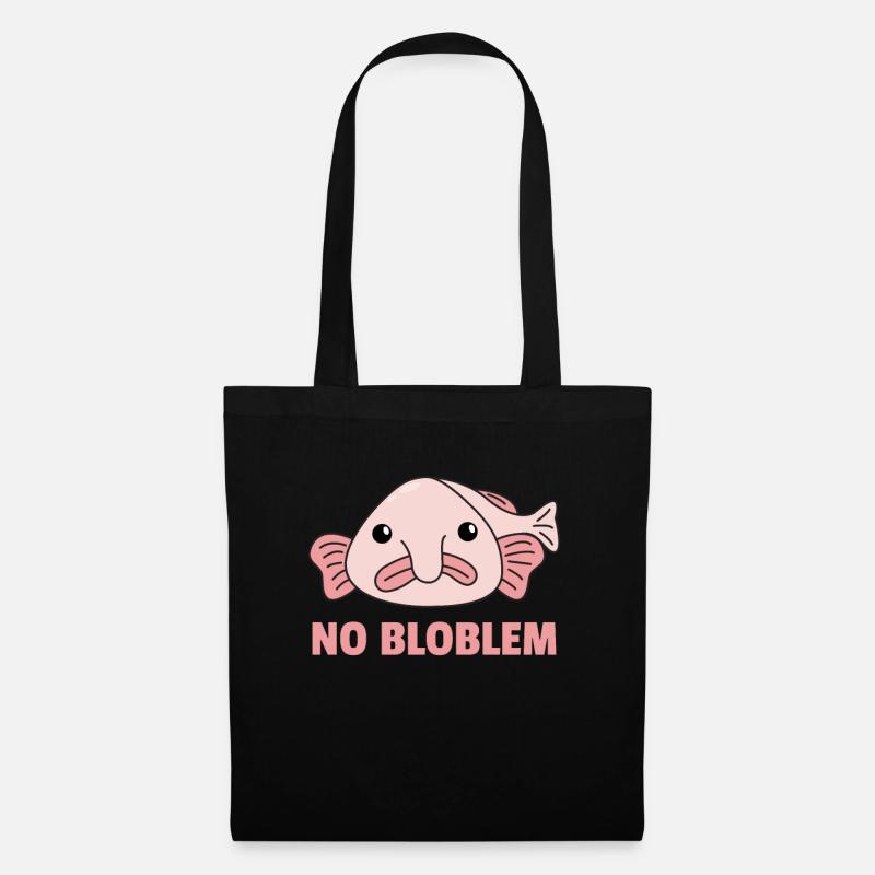 Blobfisch No Bloblem lustiger Blobfish - Stoffbeutel - Schwarz