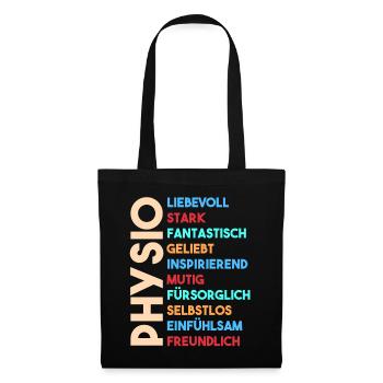Physio Physiotherapeut - Stoffbeutel - Schwarz - Vorne