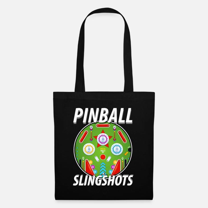 Pinball Flipperautomat - Stoffbeutel - Schwarz
