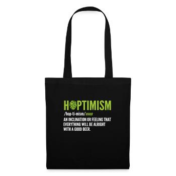 Hoptimism Beer Brewer and Beer Drinking - Stoffbeutel - Schwarz - Vorne