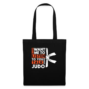 Judo Judoka Judokämpfer Kampfkunst Geschenk - Stoffbeutel - Schwarz - Vorne