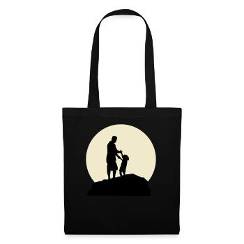 Cool Papa And Moon Design - Tote Bag - black - Front