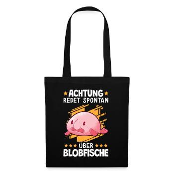 Redet über Blobfische Meme hässlicher Fisch - Stoffbeutel - Schwarz - Vorne