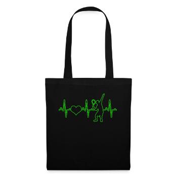 Tennis Heartbeat - Sac en tissu - noir - Devant