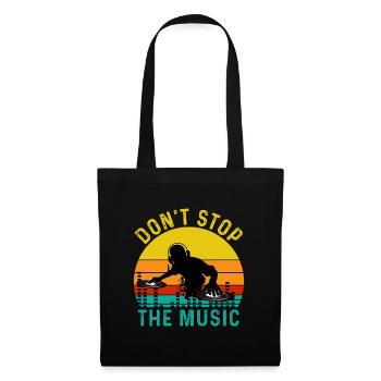 DJ Music Techno Dance Party Cadeau - Sac en tissu - noir - Devant