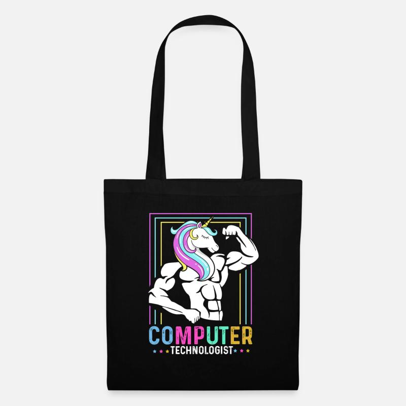 Computer Technologe Geschenk Radiologe Einhorn - Stoffbeutel - Schwarz