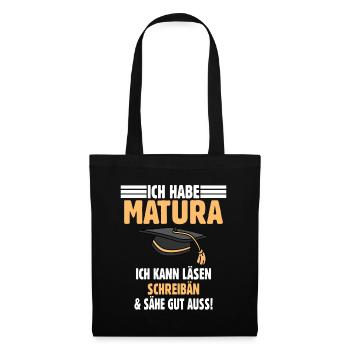 Maturanten Matura - Stoffbeutel - Schwarz - Vorne
