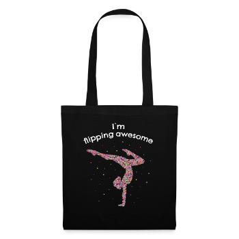 Flipping Awesome Gymnastique Au Sol Gymnastique - Sac en tissu - noir - Devant