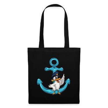Captain Seagull Anchor - Tote Bag - black - Front