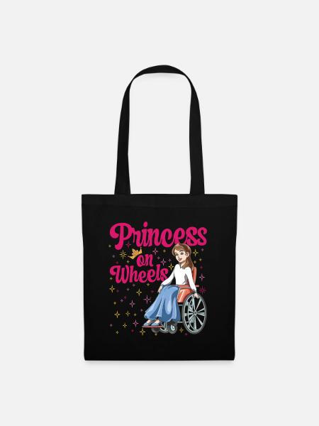 Princess on wheels - Stoffbeutel - Schwarz