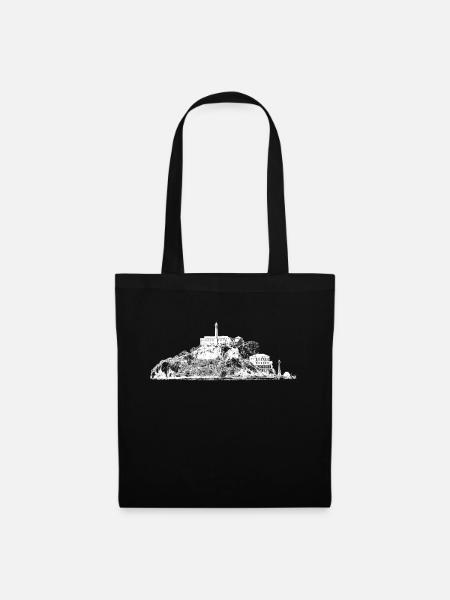 San Francisco I Love Alcatraz Souvenir Kalifornien - Stoffbeutel - Schwarz