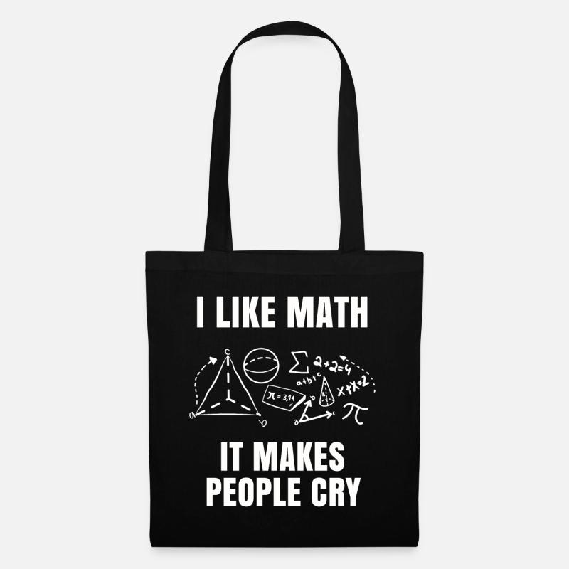 Mathe - Stoffbeutel - Schwarz