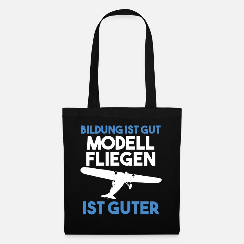 Modellfliegen Modellflieger - Stoffbeutel - Schwarz