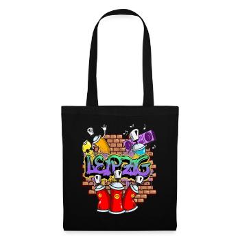 Leipzig Germany City Graffiti Sprayer Skater - Tote Bag - black - Front