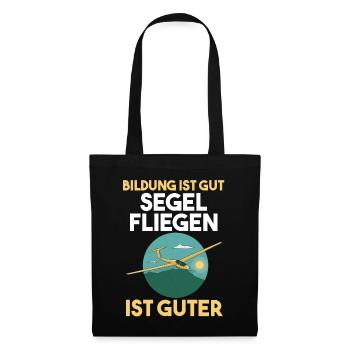 Segelfliegen Segelflieger - Stoffbeutel - Schwarz - Vorne