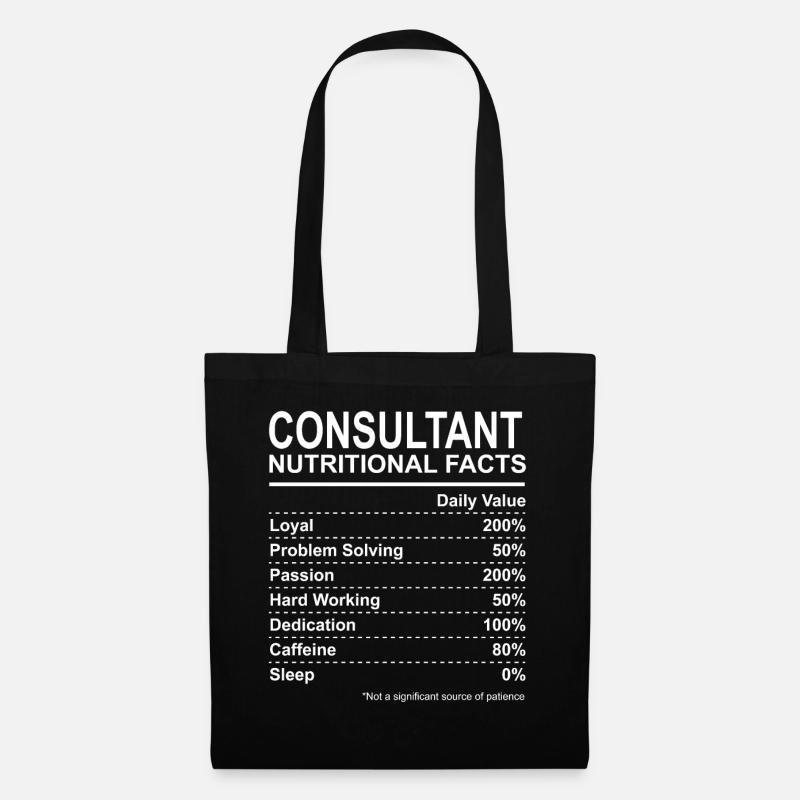 Consultant Nutritional Facts - Stoffbeutel - Schwarz