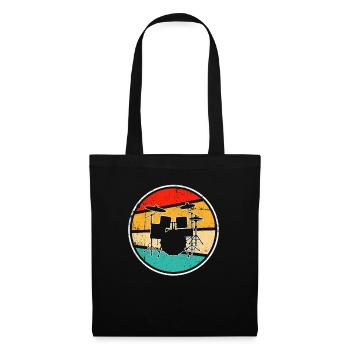 Batterie Rétro - Sac en tissu - noir - Devant