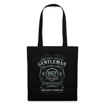 70 Geburtstag Vintage 1952 Gentleman geboren 1952 - Stoffbeutel - Schwarz - Vorne