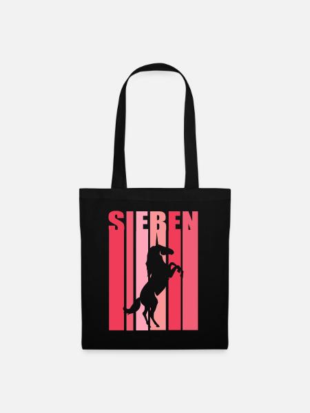 7 Jahre Siebter Geburtstag Einhorn - Stoffbeutel - Schwarz